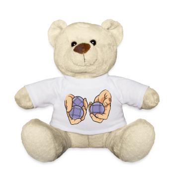 Boules de boule pour Bouler Boules Boulekugel - Nounours - blanc - Devant