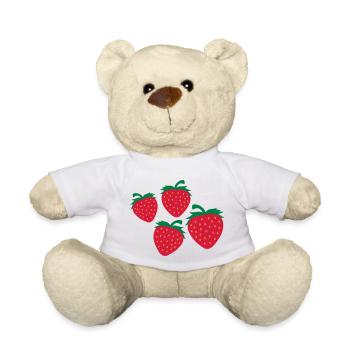 4 Delicious strawberry - Teddy Bear - white - Front