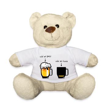 celui parle ecoute apero biere chope apero humour - Nounours - blanc - Devant
