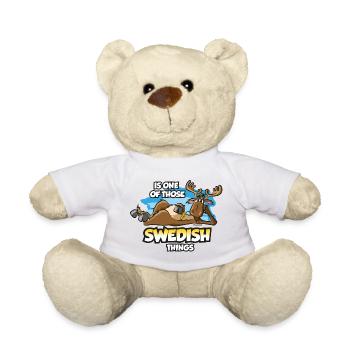 Elch chillt in Schweden Skandinavien Spruch - Teddy - Weiß - Vorne