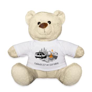 Zuhause ist wo ich parke | Camper | Wohnmobil - Teddy - Weiß - Vorne