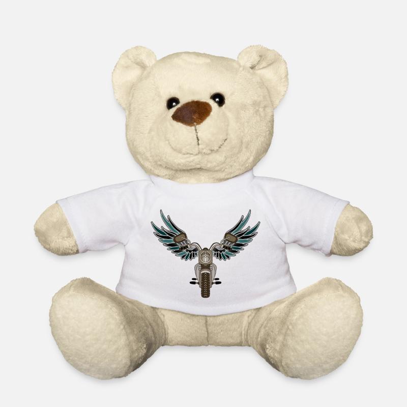 Motocyclette - Nounours - blanc
