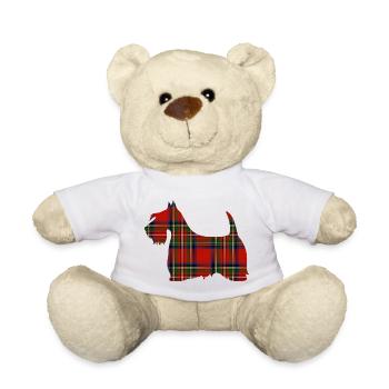 Tartan Scottie - Nounours - blanc - Devant