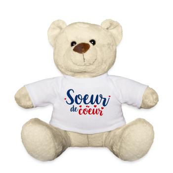 Soeur de coeur - Nounours - blanc - Devant