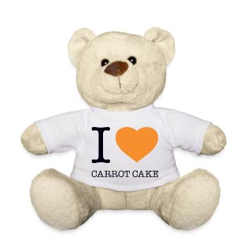 I LOVE CARROT CAKE Karottenkuchen - Teddy - Weiß - Vorne
