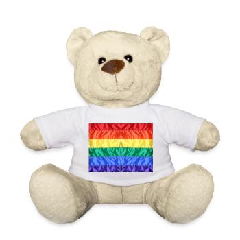Rainbow Flag Gay Pride LGBT LGBTQ Pride - Teddy Bear - white - Front