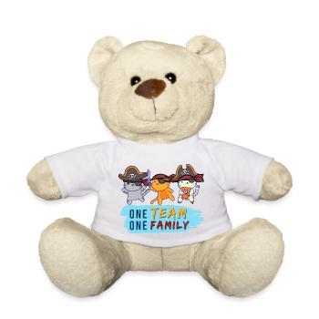 équipe famille chat pirate enterrement de vie de jeune fille père - Nounours - blanc - Devant