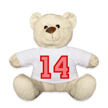 Cool Retro Retrostyle Numéro de maillot numéro de dos - Nounours - blanc - Devant