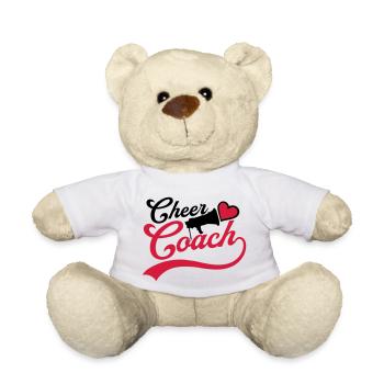 Heart Cheer Coach Megaphone - Teddy Bear - white - Front