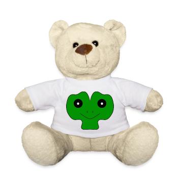 Funny frog face - Teddy Bear - white - Front