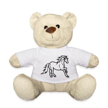 Pferde Pferdeliebe Pferdenarr Islandpferde - Teddy - Weiß - Vorne