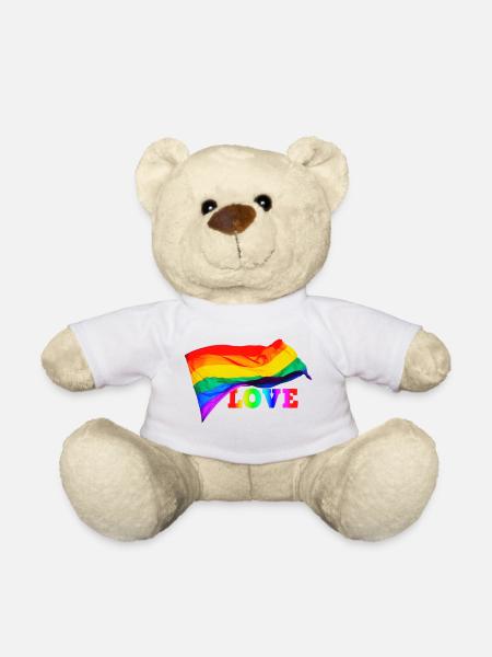 Gay Love - Teddy Bear - white