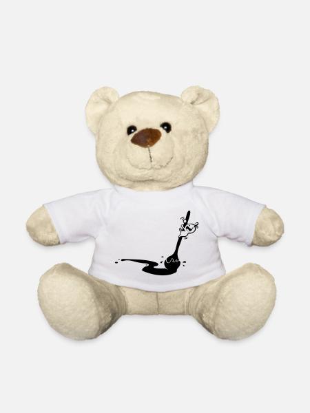 Koch Köchin. Lustiger Löffel. Kochlöffel Suppen - Teddy - Weiß