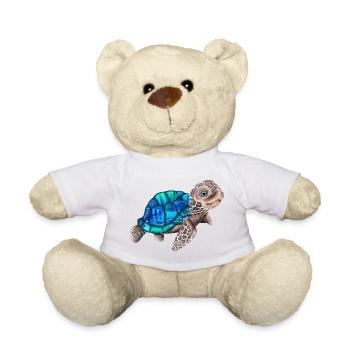 Süße Schildkröte Atlantis - Teddy - Weiß - Vorne