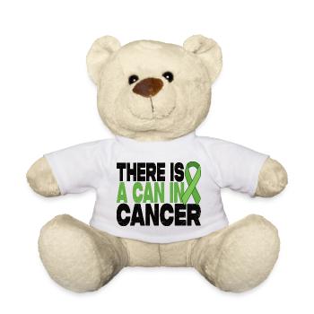 Il y a une canette dans le cancer - Ruban vert - Nounours - blanc - Devant