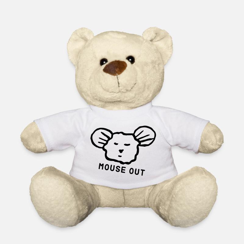 Süße Maus "mouse out" cooler Spruch - Teddy - Weiß