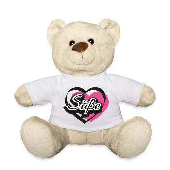 Süße Herz - Teddy - Weiß - Vorne