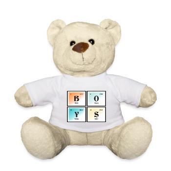 Boys - Periodic Table of Elements. - Teddy Bear - white - Front
