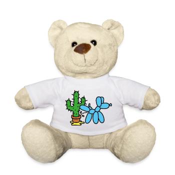 Balloon Animals Balloon Artist Dog Pee Cactus - Teddy Bear - white - Front