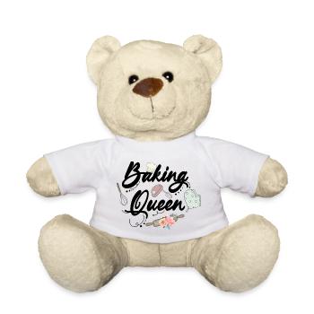 Backen Bäcker Bäckerin Bäckerei Konditorin Kuchen - Teddy - Weiß - Vorne