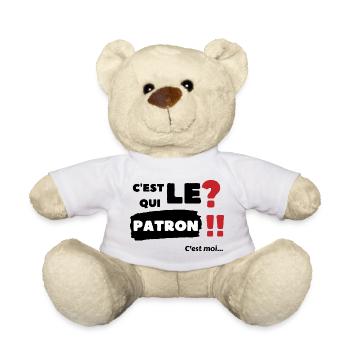 C'est qui le patron c'est moi - Nounours - blanc - Devant