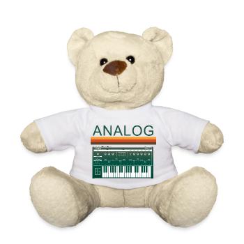 Analog Synth Retro Synthesizer Music Producer - Teddy Bear - white - Front