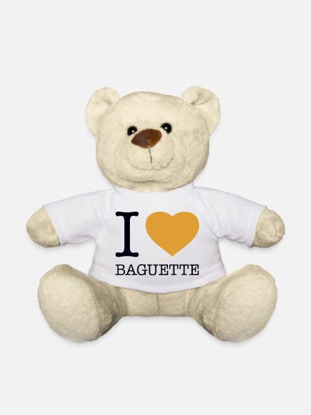 I LOVE BAGUETTE France - Teddy Bear - white
