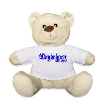Magdeburg Ultras Fussball Fanartikel Fanblock - Teddy - Weiß - Vorne