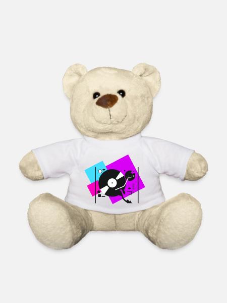 colorful turntables5 - Teddy Bear - white