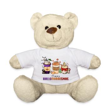 Happy Hallothanksmas - Nounours - blanc - Devant