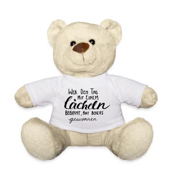 Lächeln - gewinnt! - Teddy - Weiß - Vorne