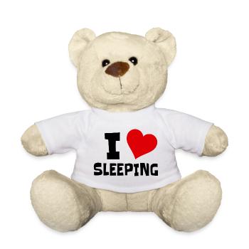 Ich liebe es zu schlafen # - Teddy - Weiß - Vorne