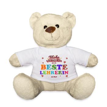 Frohe Weihnachten für die Beste Lehrerin - Danke - Teddy - Weiß - Vorne