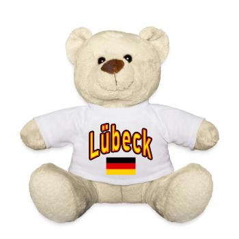 Lübeck germany flag - Teddy Bear - white - Front