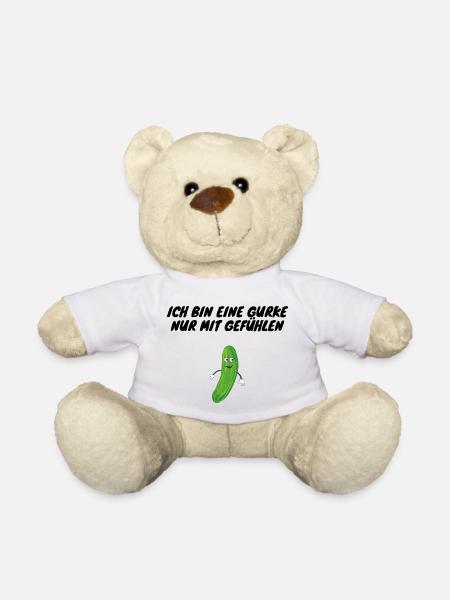 Ich bin eine Gurke nur mit Gefühlen - Teddy - Weiß