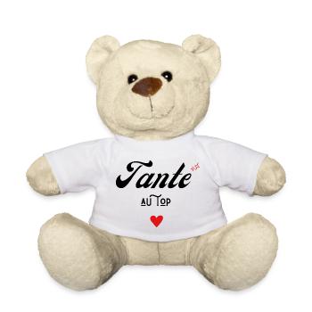 tante au top idée cadeau - Nounours - blanc - Devant