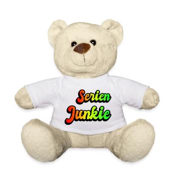 Serien Junkie Regenbogen Design - Teddy - Weiß - Vorne