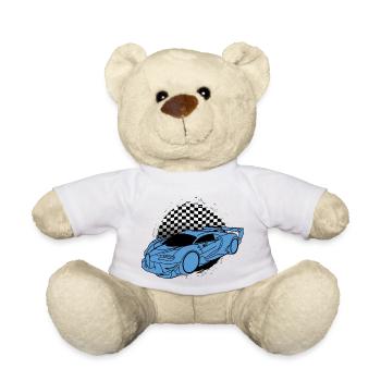 Buga Sports Car Raceflag - Nounours - blanc - Devant