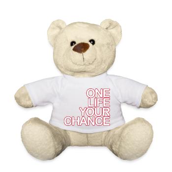 One LIFE your CHANCE 05weissKrot - Teddy Bear - white - Front