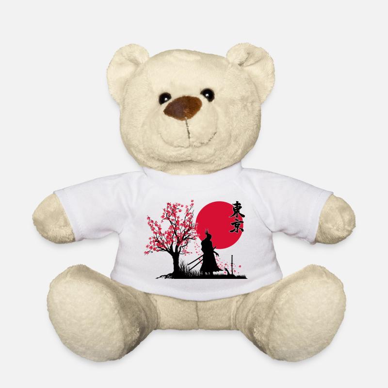 Samurai Shadow Slayer | HDR-Grafik Japanische Kunst - Teddy - Weiß