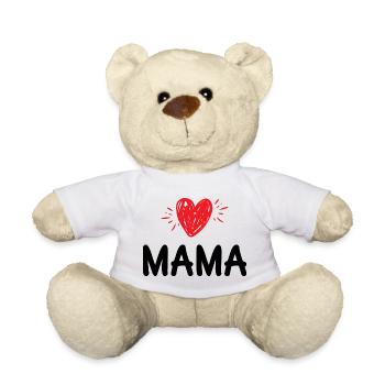 Cœur de maman - Nounours - blanc - Devant