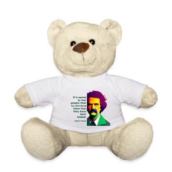 Mark Twain Zitat: "It's easier to fool..." - Teddy - Weiß - Vorne