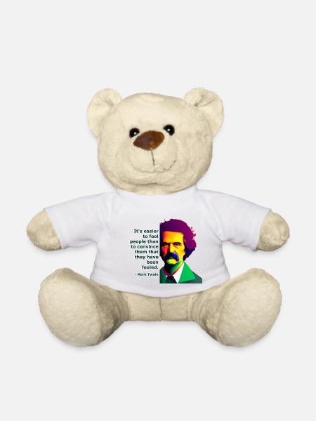 Mark Twain Zitat: "It's easier to fool..." - Teddy - Weiß