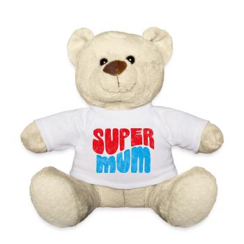 Super Mum - Teddy Bear - white - Front