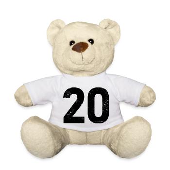 Cool Number 20 - 20 ans 20th Birthday Gift - Nounours - blanc - Devant