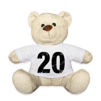 Cool Number 20 - 20 ans 20th Birthday Gift - Nounours - blanc - Devant