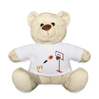Basketball Hamster - Teddy Bear - white - Front