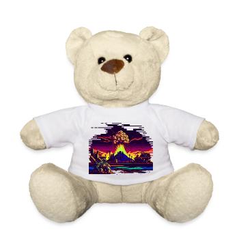 Wenn die Atombombe in 8Bit explodiert - Teddy - Weiß - Vorne