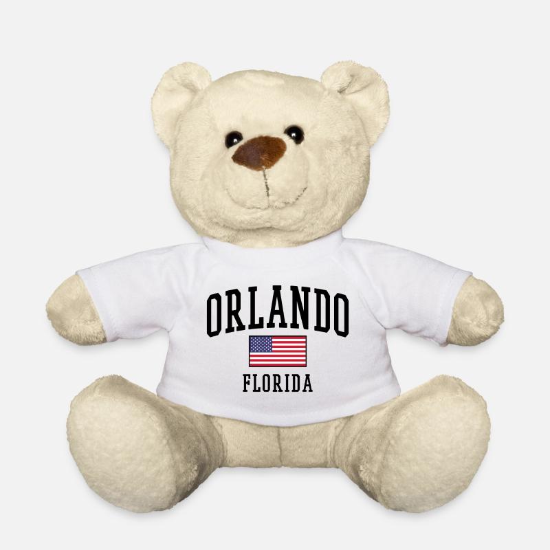 Orlando Florida Design mit USA Flagge - Teddy - Weiß
