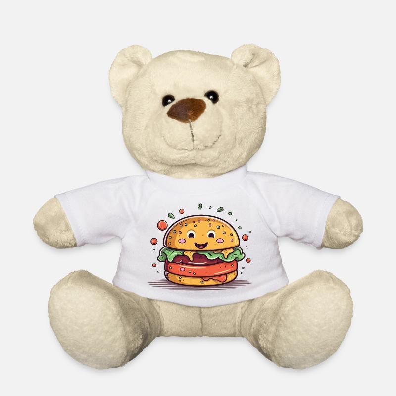 Un burger au visage - Nounours - blanc